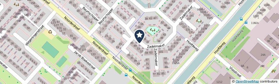 Kaartweergave Zadelmaker in Nieuw-Vennep