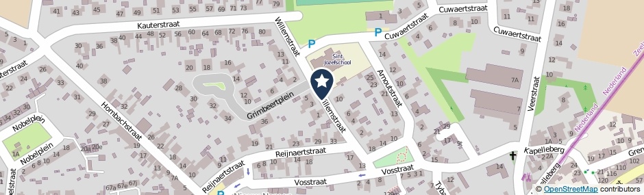 Kaartweergave Willemstraat in Nieuw Namen