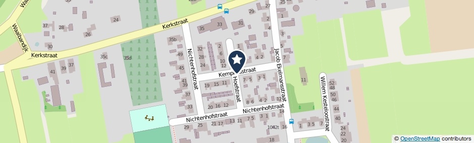 Kaartweergave Kempkesstraat in Nieuwaal