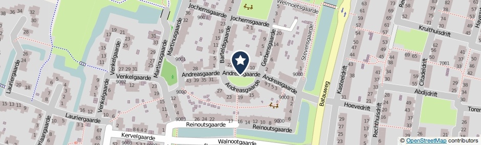 Kaartweergave Andreasgaarde in Nieuwegein