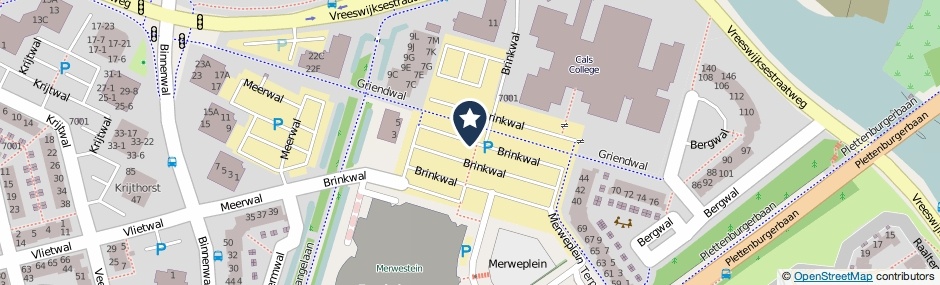 Kaartweergave Brinkwal in Nieuwegein