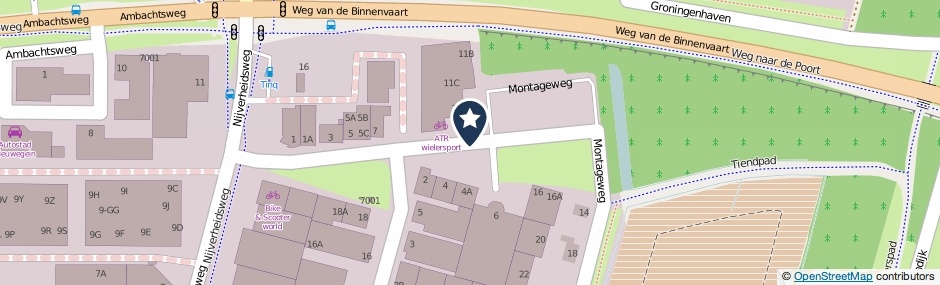 Kaartweergave Montageweg in Nieuwegein