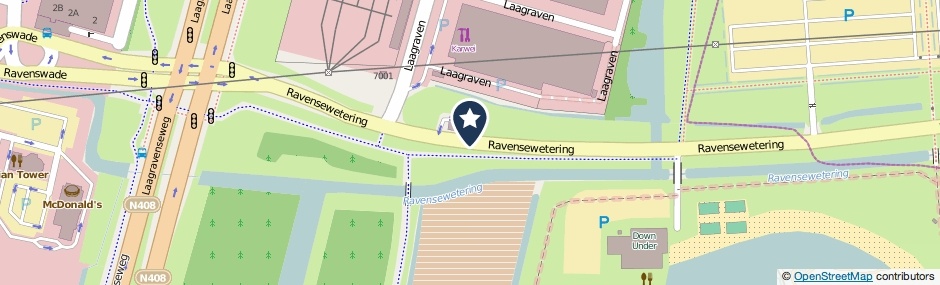 Kaartweergave Ravensewetering in Nieuwegein