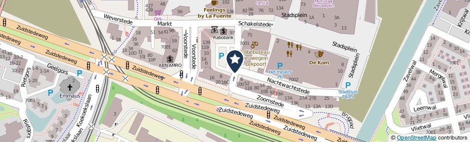Kaartweergave Zoomstede in Nieuwegein