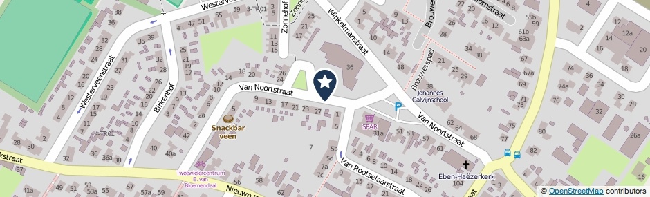 Kaartweergave Van Noortstraat in Nijkerkerveen