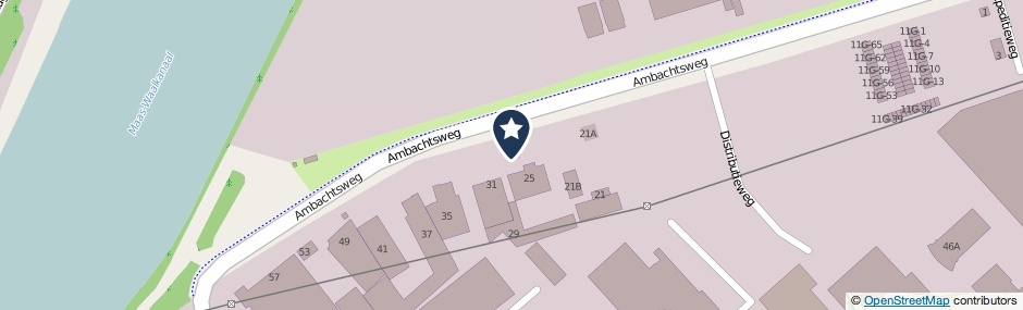 Kaartweergave Ambachtsweg 27 in Nijmegen