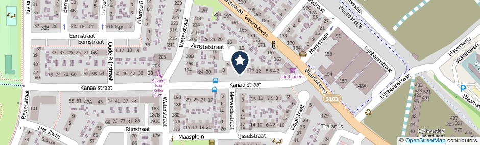 Kaartweergave Amstelstraat 2 in Nijmegen