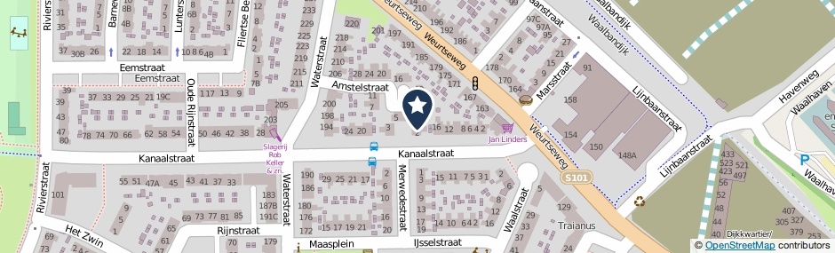 Kaartweergave Amstelstraat 4 in Nijmegen