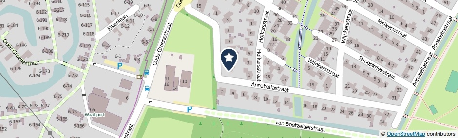 Kaartweergave Annabellastraat 13 in Nijmegen