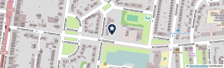 Kaartweergave Archipelstraat 230-A in Nijmegen