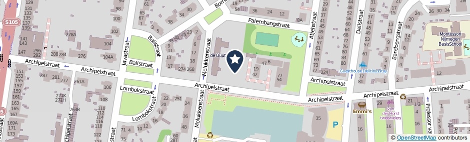 Kaartweergave Archipelstraat 232-A in Nijmegen