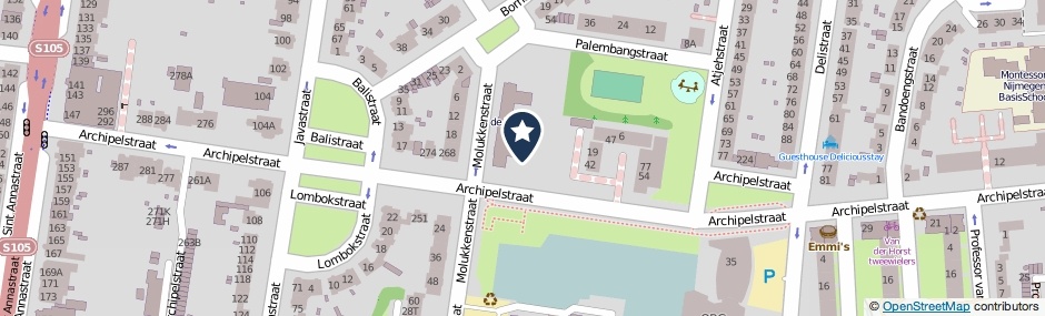 Kaartweergave Archipelstraat 234-A in Nijmegen