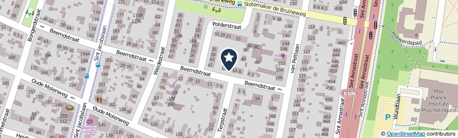 Kaartweergave Beemdstraat 14 in Nijmegen