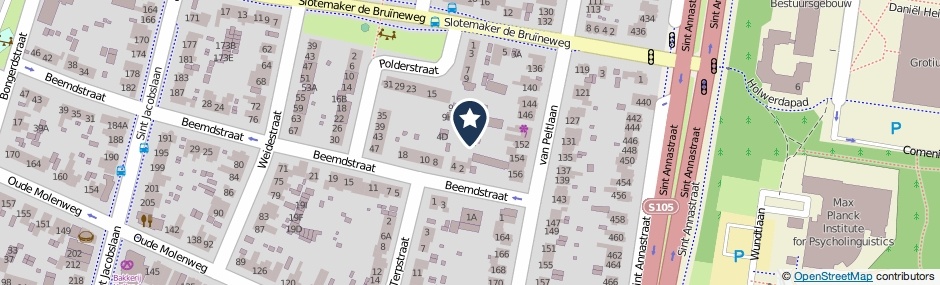 Kaartweergave Beemdstraat 4-A in Nijmegen