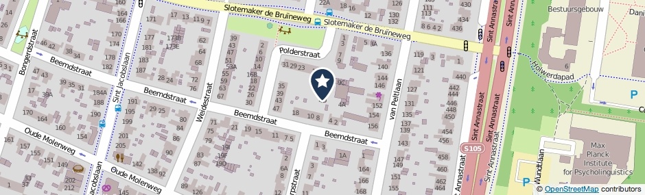 Kaartweergave Beemdstraat 4-C in Nijmegen