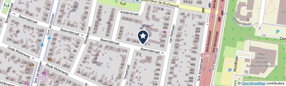 Kaartweergave Beemdstraat 4 in Nijmegen