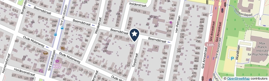 Kaartweergave Beemdstraat 5 in Nijmegen