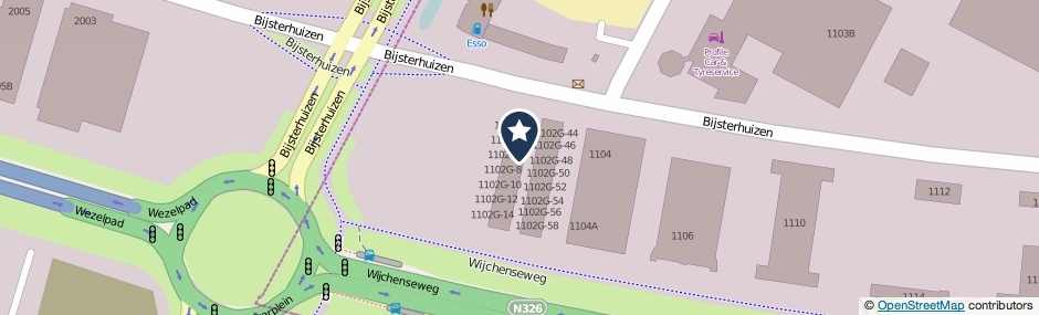 Kaartweergave Bijsterhuizen 1102-G20 in Nijmegen