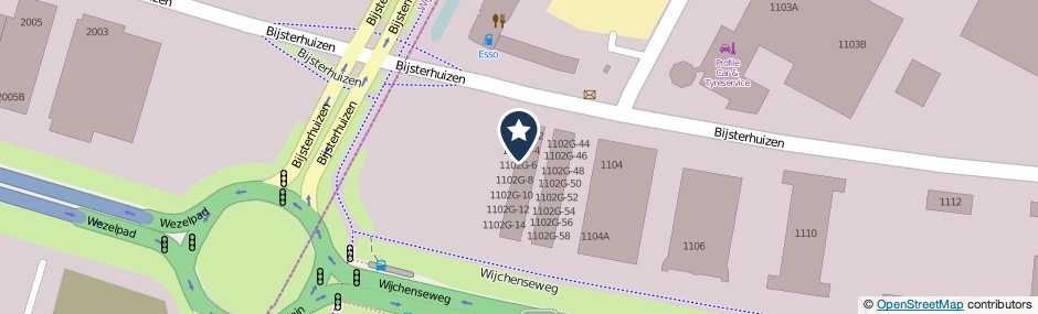 Kaartweergave Bijsterhuizen 1102-G5 in Nijmegen