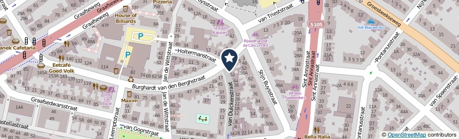 Kaartweergave Burghardt Van Den Berghstraat 15 in Nijmegen