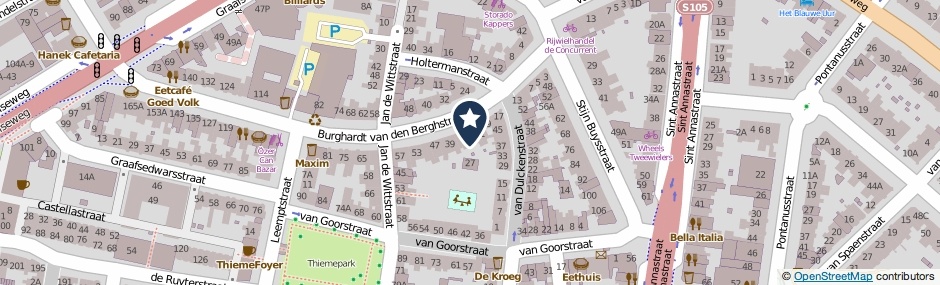 Kaartweergave Burghardt Van Den Berghstraat 29-A in Nijmegen