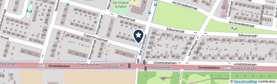 Kaartweergave Copernicusstraat 2 in Nijmegen