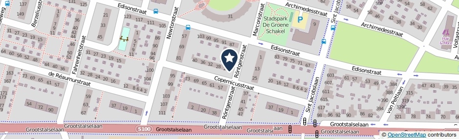Kaartweergave Copernicusstraat 22 in Nijmegen