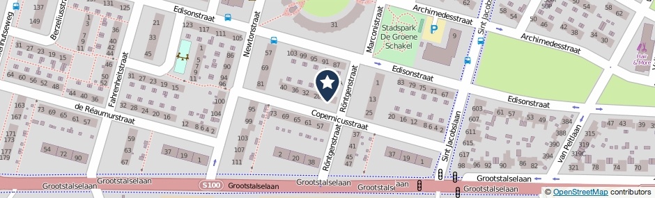 Kaartweergave Copernicusstraat 24 in Nijmegen