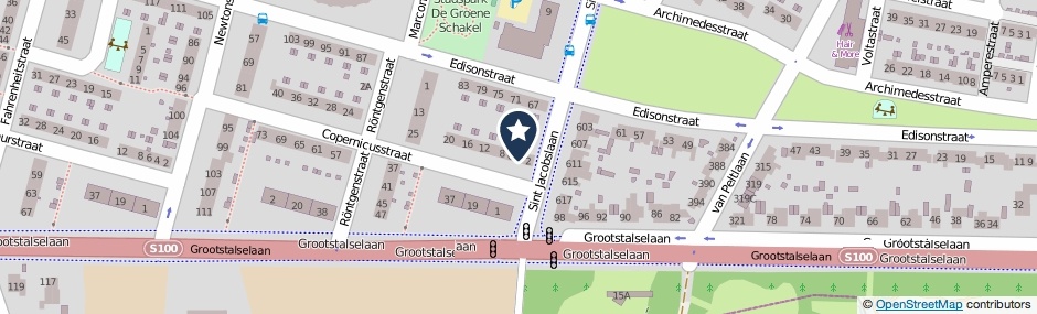 Kaartweergave Copernicusstraat 4 in Nijmegen