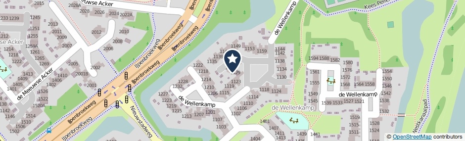 Kaartweergave De Wellenkamp 1131 in Nijmegen