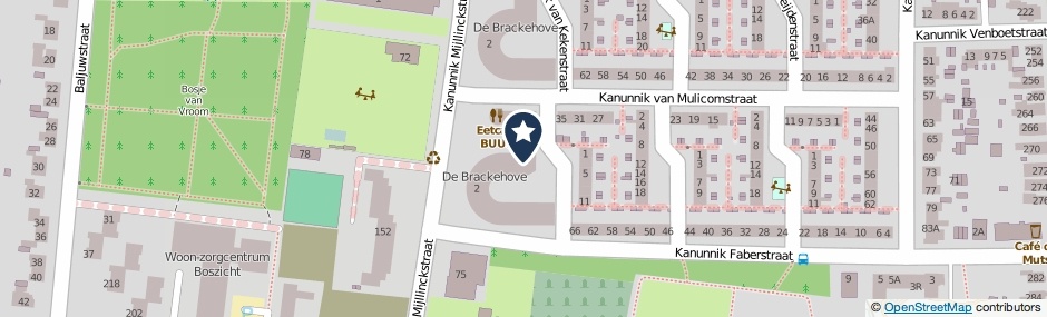 Kaartweergave Deken Hensburchstraat 40 in Nijmegen