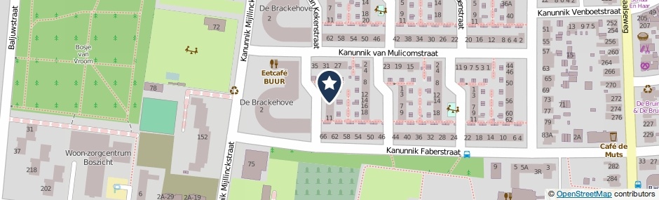 Kaartweergave Deken Hensburchstraat 5 in Nijmegen