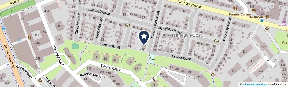 Kaartweergave Diepenbrockstraat 24 in Nijmegen