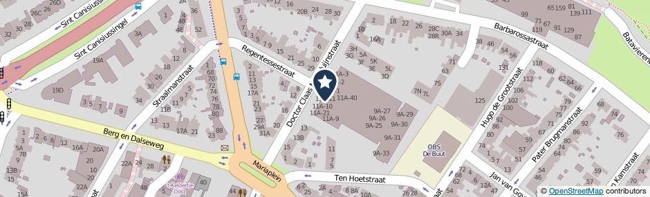 Kaartweergave Dr. Claas Noorduijnstraat 11-A11 in Nijmegen