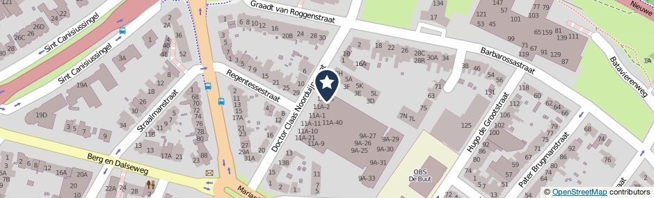 Kaartweergave Dr. Claas Noorduijnstraat 11-A14 in Nijmegen
