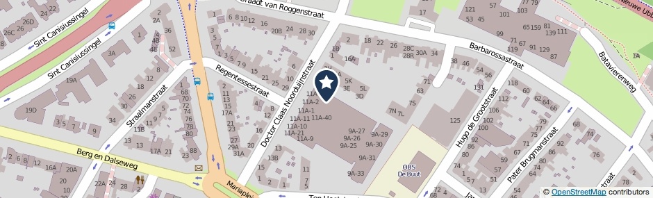 Kaartweergave Dr. Claas Noorduijnstraat 11-A15 in Nijmegen