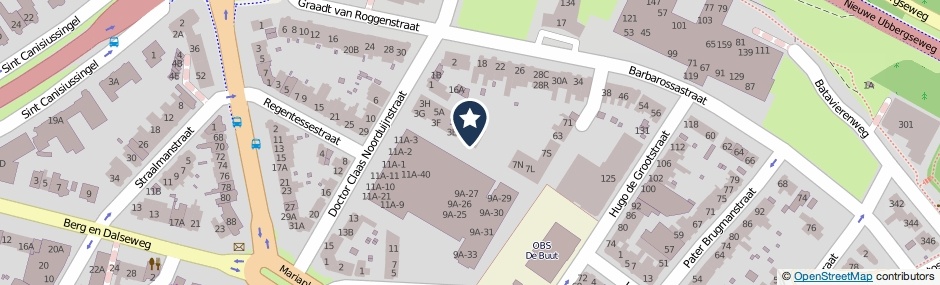 Kaartweergave Dr. Claas Noorduijnstraat 3-D in Nijmegen