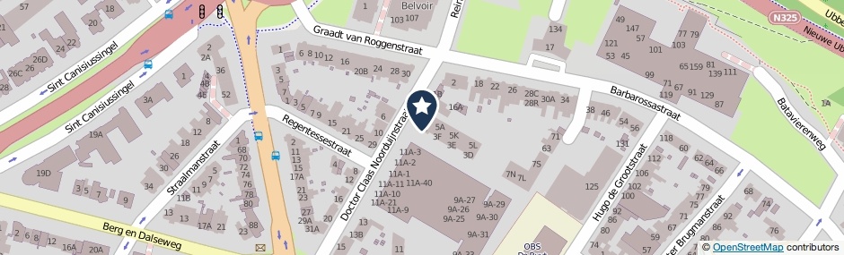 Kaartweergave Dr. Claas Noorduijnstraat 3-G in Nijmegen