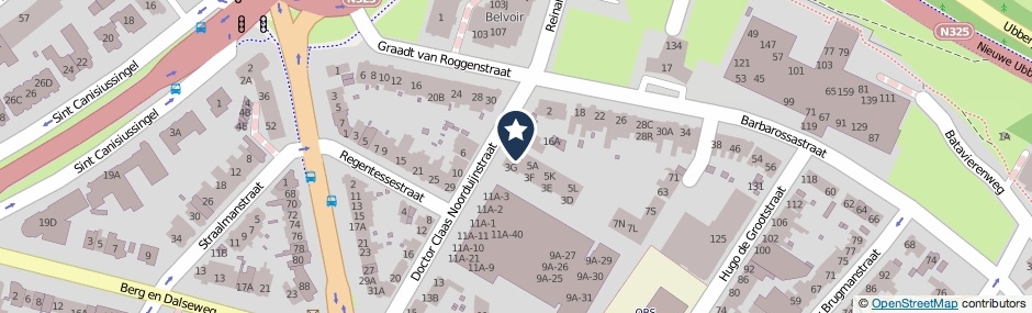 Kaartweergave Dr. Claas Noorduijnstraat 3-H in Nijmegen