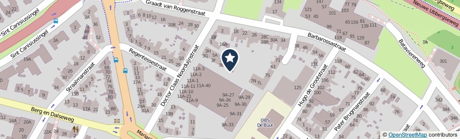 Kaartweergave Dr. Claas Noorduijnstraat 3-M in Nijmegen