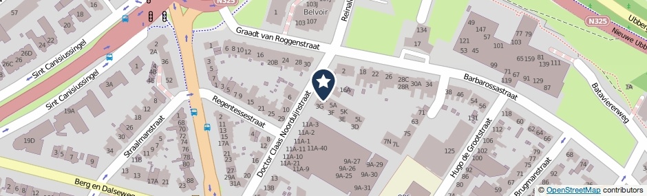 Kaartweergave Dr. Claas Noorduijnstraat 3 in Nijmegen