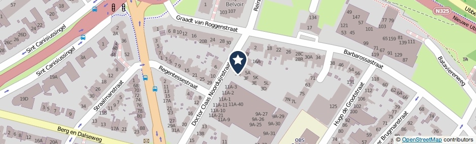 Kaartweergave Dr. Claas Noorduijnstraat 5-G in Nijmegen