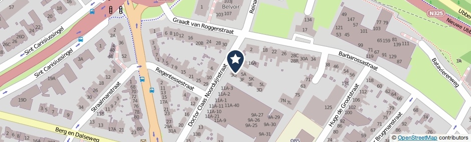 Kaartweergave Dr. Claas Noorduijnstraat 5-H in Nijmegen