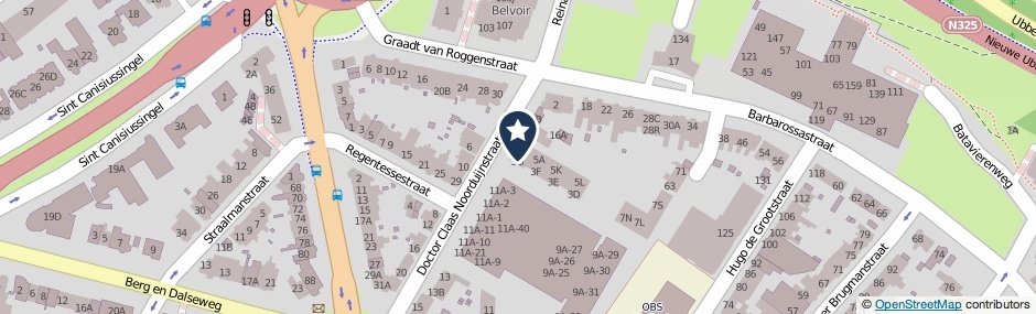 Kaartweergave Dr. Claas Noorduijnstraat 5-Q in Nijmegen