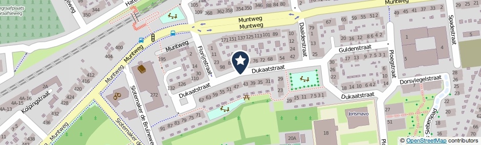 Kaartweergave Dukaatstraat in Nijmegen