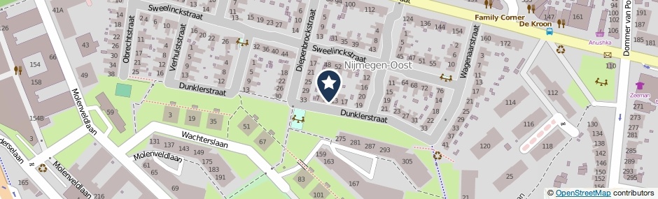 Kaartweergave Dunklerstraat 11 in Nijmegen