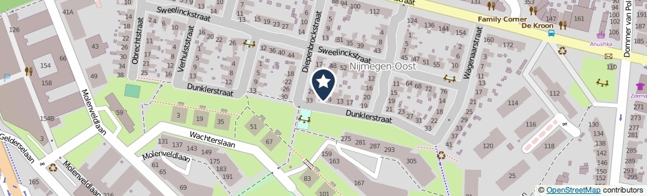 Kaartweergave Dunklerstraat 7 in Nijmegen