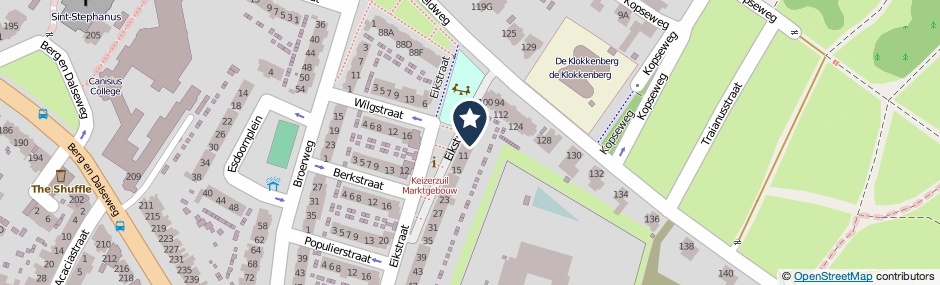 Kaartweergave Eikstraat 7 in Nijmegen