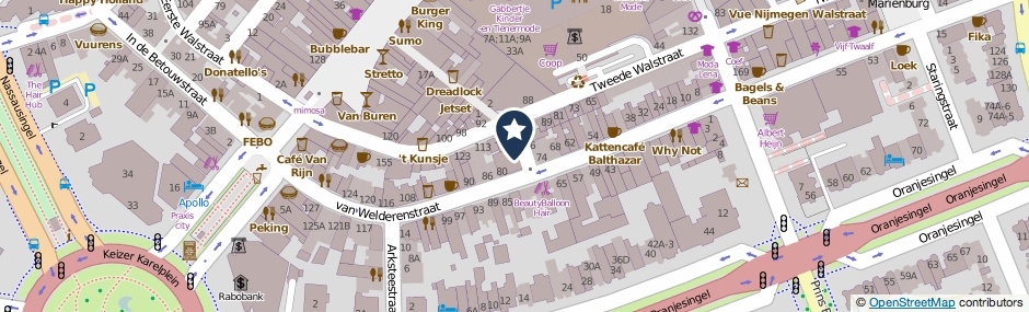 Kaartweergave Eilbrachtstraat 1-A in Nijmegen