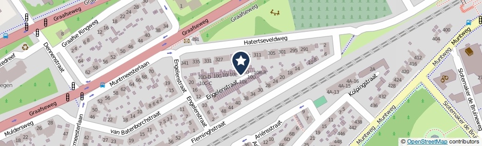 Kaartweergave Engelenstraat 10-N in Nijmegen